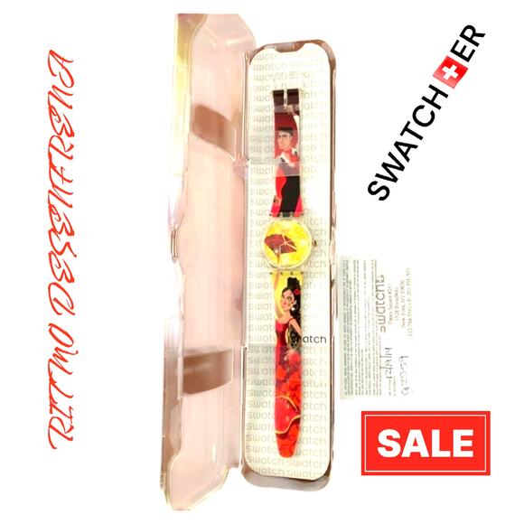 Swatch Watch RITMO DESENFRENADO GE101 new in case with battery - Picture 1 of 3